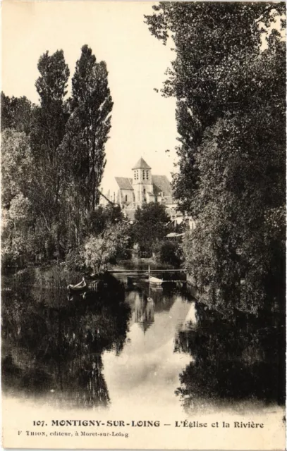 CPA MONTIGNY-sur-LOING L'Eglise et la Riviere (1350382)