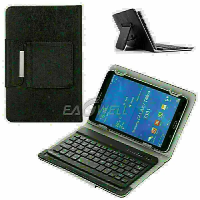 Universal Wireless Keyboard Leather Case Cover Stand For ALL 7~8" Inch Tablets