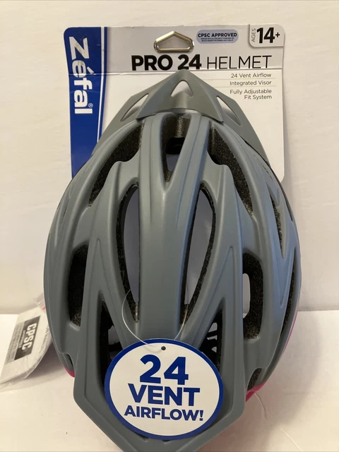 ZEFAL PRO 24 Road Bike Cycling Helmet White Purple Size Small
