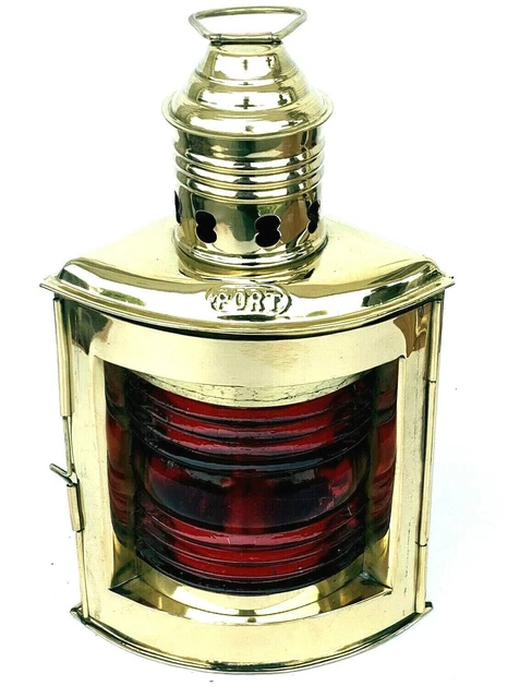 Lanterne de port de navire marin de lampe en laiton nautique de kérosène de...