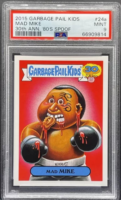 2015 Garbage Pail Kids PSA 9 #24a Mad MIKE TYSON Gem Mint 30th Anniversary