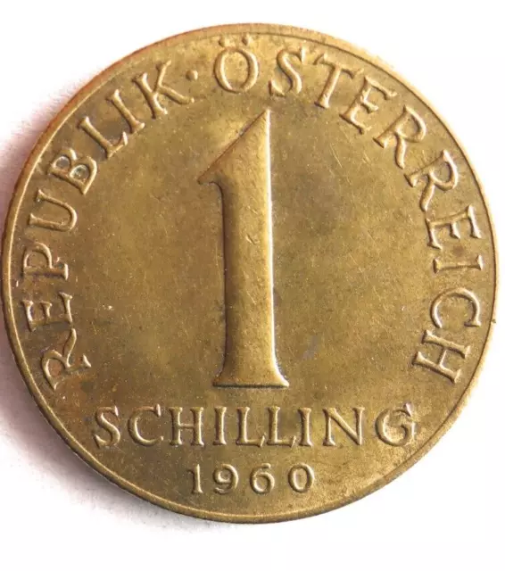 1960 AUSTRIA SCHILLING - Excellent Collectible Coin - FREE SHIP- Bin #702