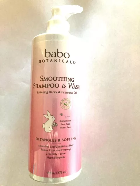 Babo Smoothing Shampoo & Wash 16oz Softening Berry & Primrose Oil