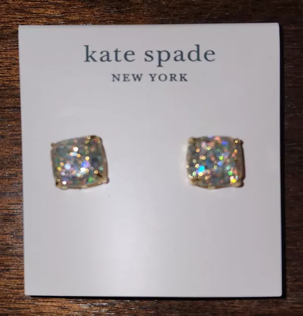 Kate Spade New York Multi Glitter Small Square Stud Earrings