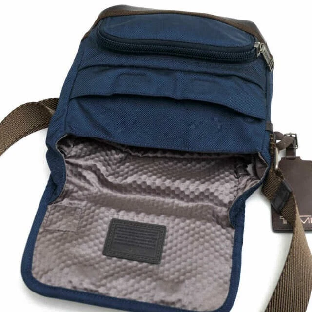Tumi shoulder bag 222306NVY2 BARSTOW CROSSBODY ballistic nylon nappa leather