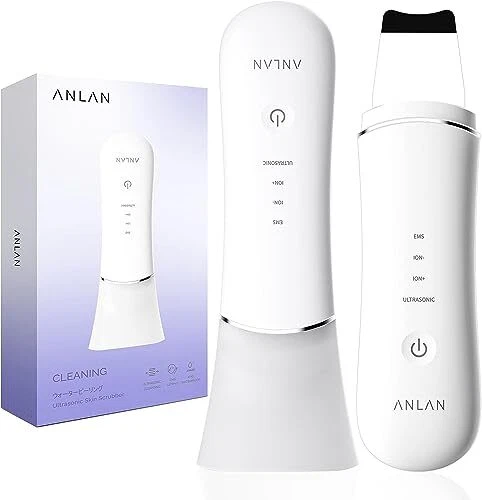 Épurateur de Peau Visage ANLAN Nettoyeur de Peau Ultrasonique 4 en 1 Skin Scrubb