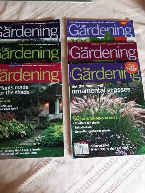 Taunton Fine Gardening Magazine 2009 Lot of 6 No 125-130 Landscape design flower