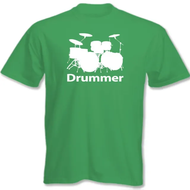 Batterista T-Shirt Uomo Divertente Drumming Batteria Piatti Bastone Kit