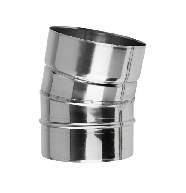 Acier Inoxydable Conduit Doublure Coude 15 Degrés Cheminée Tube Tuyau Connecteur