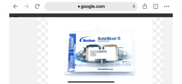 NORDSON SUREBEAD S HOT MELT GLUE GUN MODULE 1052929 w/Nozzle Kit 339696