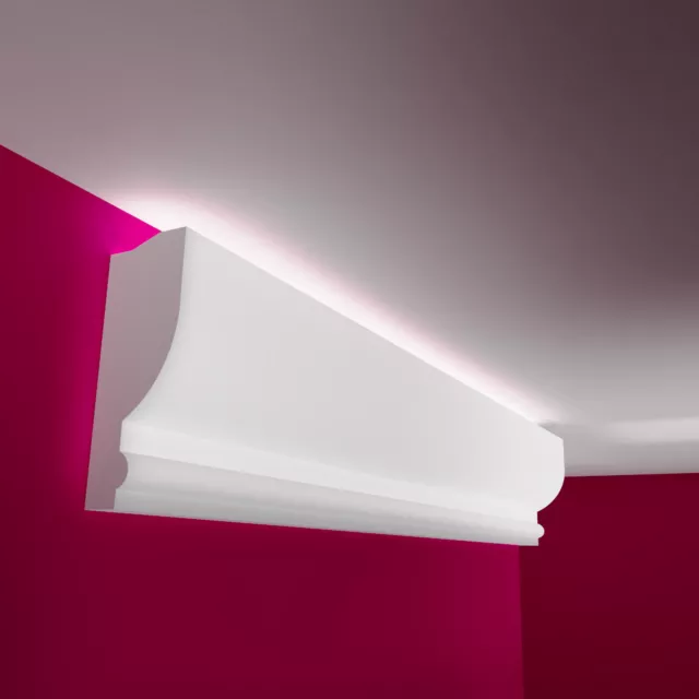 ELHARE Stuckleiste LED Band Lichtprofile Wand Indirekte Beleuchtung Profil LS19