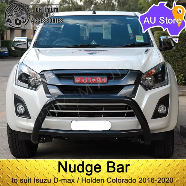 Black Nudge Bar to Suit Isuzu D-Max DMAX / Holden Colorado 2016-2020