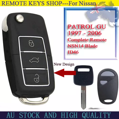 suitable for NISSAN PATROL GU Y61 1997 1998 1999 2000 2001+ Remote Control Key