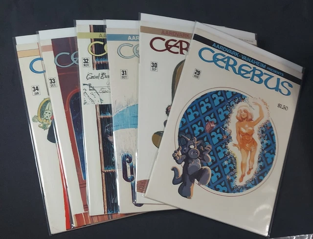 Cerebus #29 30 31 32 33 34 lot of 6  Aardvark-Vanaheim Comics 1982 VF/NM roach