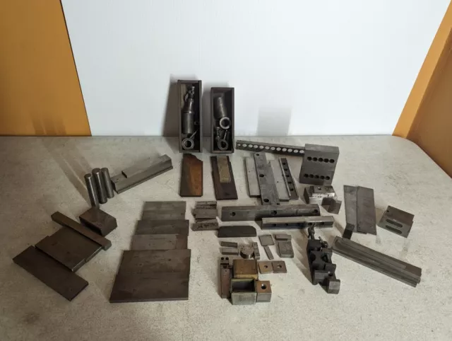 Lot STARRETT Machinist Adjustable Parallel Set And Machine Blocks