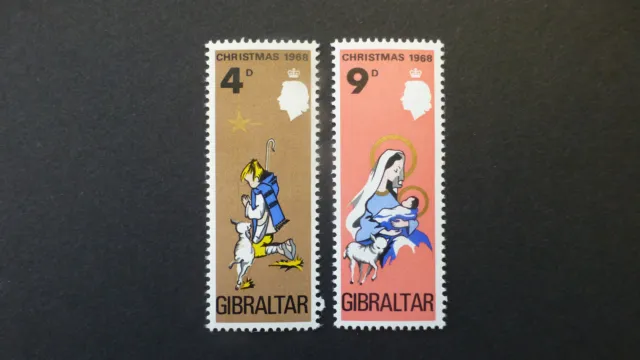Weihnachten Gibraltar 1968   Mi.Nr.  219/20   postfrisch