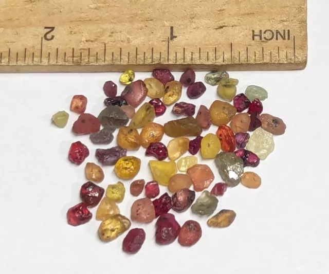 30 Carats Multi Colors SAPPHIRE Gemstone Crystal Uncut Rough (U2531)