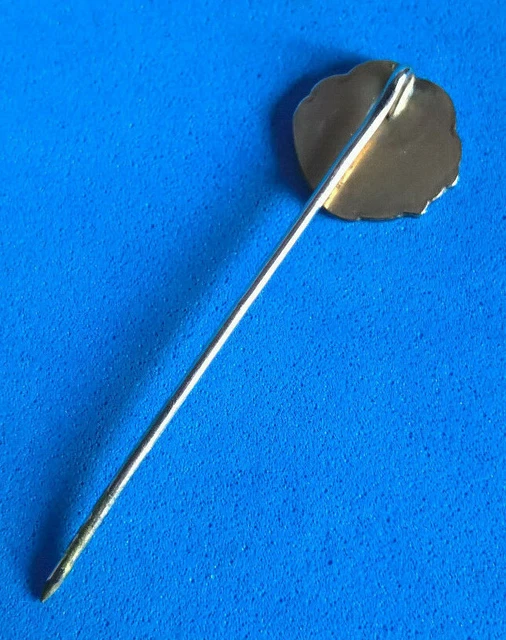 Rare épingle Ancienne Art Déco/Art Nouveau - Métal Argenté Et Onyx