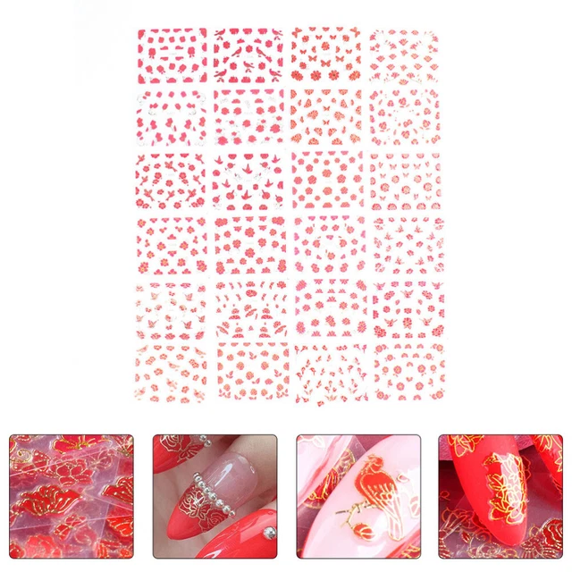 24 Pcs Nagelkunstaufkleber Papier Nagelkunst-Abziehbilder Dem Land