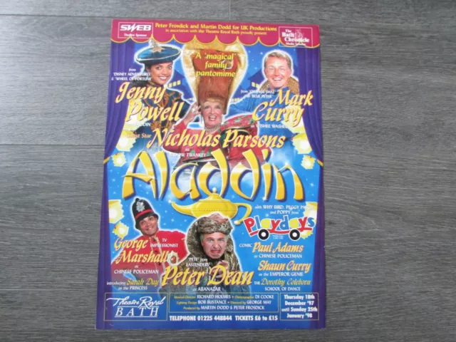 Nicholas Parsons Jenny Powell & Mark Curry in Aladdin Theatre Royal BATH Poster