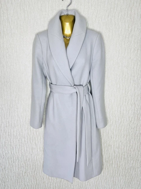 REISS LUNA WOOL Belted Wrap Coat UK 12 RRP 395 95.00 PicClick UK