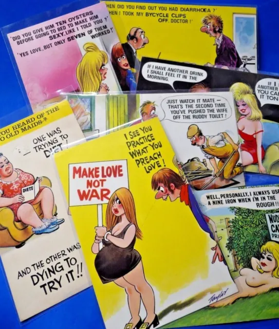 Bamforth "Comic" Series Postcards Saucy Humour / Rude! Posted 1960's-80's List 2