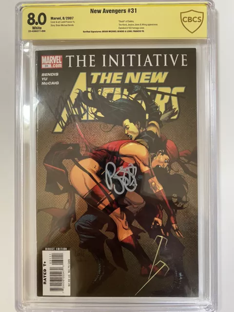 The New Avenger 31 CBCS 8.0 Signed By Bendis & Yu Death Of Elektra