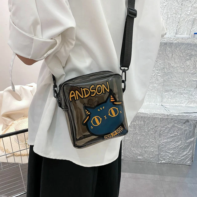 Lady Girl Woman Andson Cat Cute Transparent Purse Shoulder Messenger Hand Bag 8