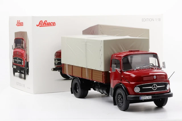 SCHUCO 1/43 CAMION POMPIERS MERCEDES BENZ LP608 Benne bachée