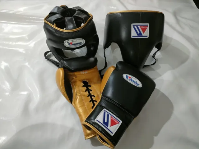 Winning Boxing Kit Replica | Boxing Gloves | Head Guard | Groin Guard