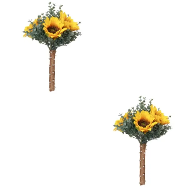 2 PACK SUNFLOWER Housewarming Gift CASCADING BOUQUETS Faux Outdoor £24.95 -  PicClick UK