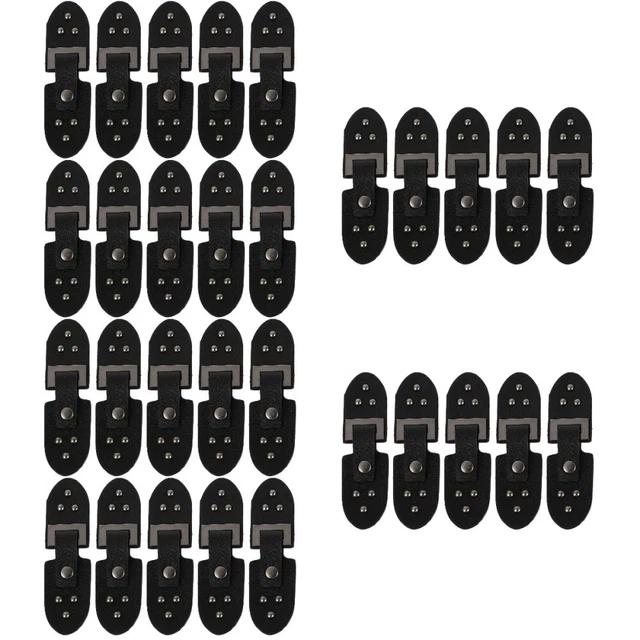 30 Pairs Metal Buckle Wooden Sewing Buttons Duffle Closure PU
