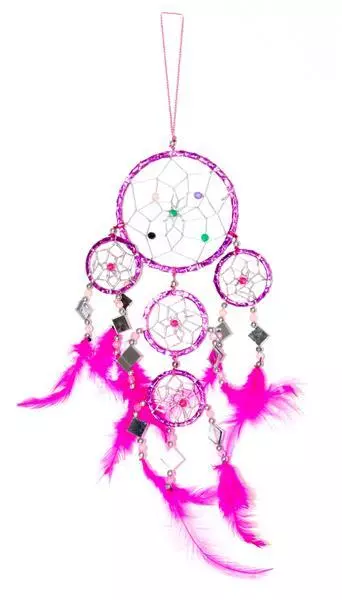 40cm x 9cm Traumfänger Dreamcatcher Pink Mädchen Gute Träume Schlafzimmer Deko