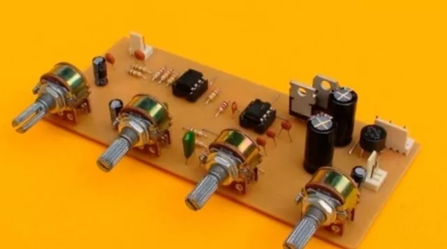 Stereo Preamplifier Board- 3Band with symmetrical source