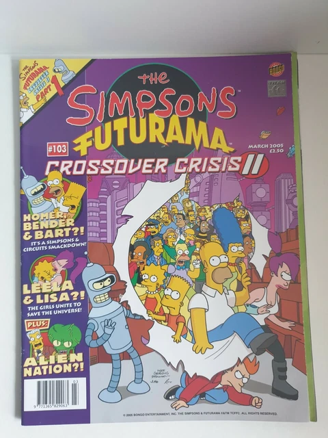 THE SIMPSONS FUTURAMA Crossover Crisis 2 Comic Issue 103 (With Middle ...