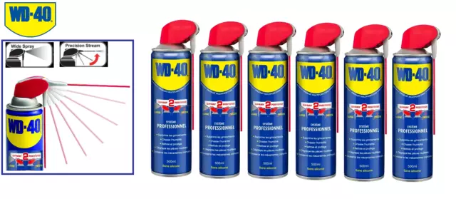 Lot de 6 LUBRIFIANT DÉGRIPPANT WD-40 SYSTÉME PRO 500 ML 2