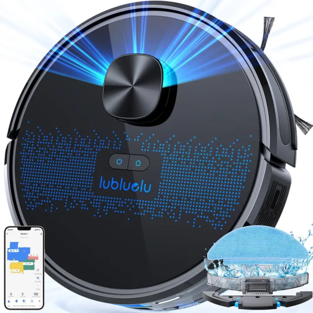 Lubluelu Laser Robot Vacuum Cleaner with Mop 4000Pa Wifi/App/Alexa Self-Charging
