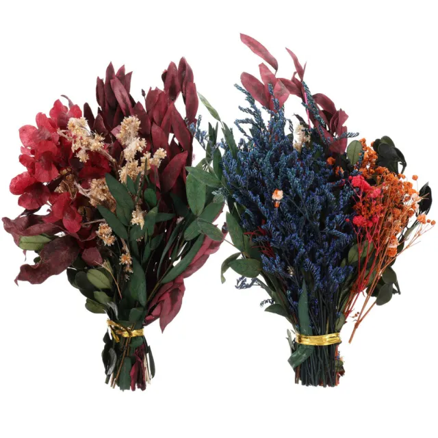 2 piezas de flores secas entregas hechas a mano para decoración pétalos suministros