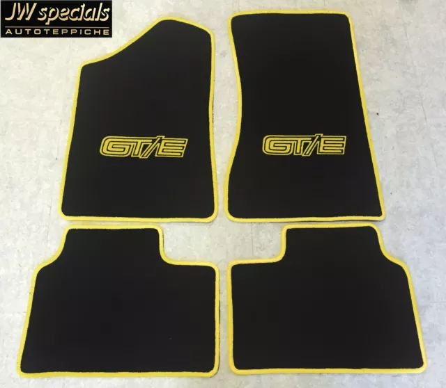 Alfombras Alfombrillas para Opel Manta B Coupé cc Gt / E Negro Amarillo