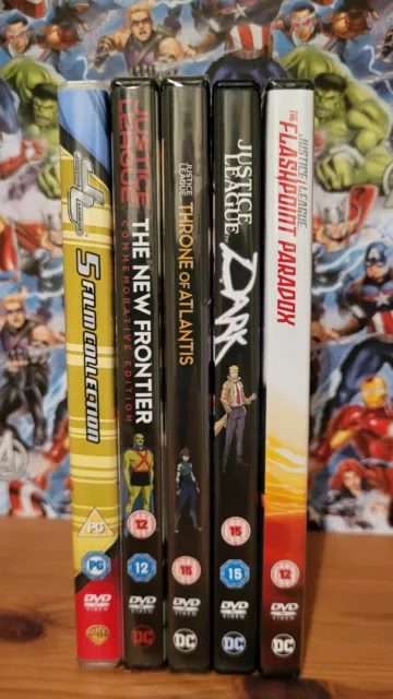 DC : Justice League : 9 Animated Movie DVD Bundle 2