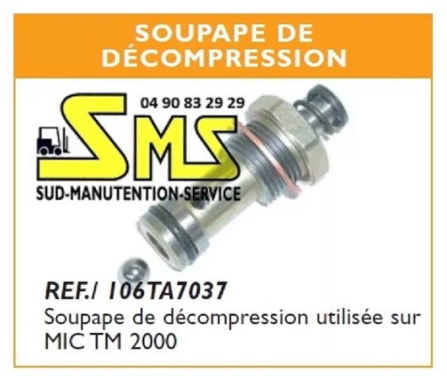 Mic Tm2000 Tm 2000 Clapet Soupape De Decompression Bille Transpalette Manuel