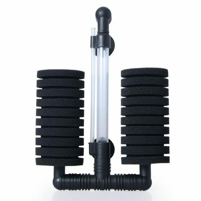 Bio Sponge Filter Breeding Fry Shrimp Aquarium Fish Tank Double Head (L) XY-2822