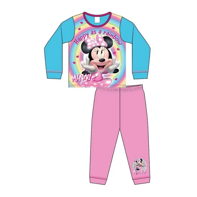 Girls Minnie Mouse Pyjamas Size Age 18 MONTHS to 4 Years 100% Cotton PJs NEW!