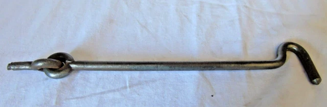 ANCIEN CROCHET 38 cm fer forgé pour porte volet grille, serrure penture EUR 29,00 - FR