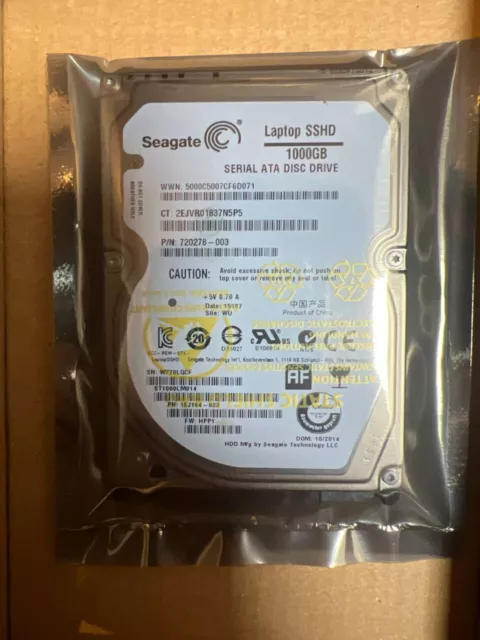 New Seagate 1TB ST1000LM014 64MB 2.5 " SATA SSHD Laptop Hybrid HDD Hard Drive