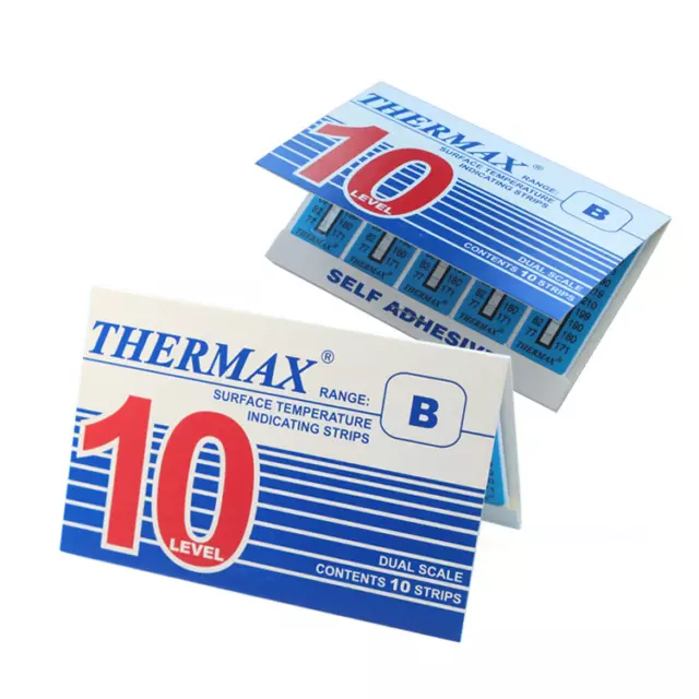 1PCS THERMAX TMC 10 strips Temperature Label 10 Level Range B 77-127°C/171-261℉