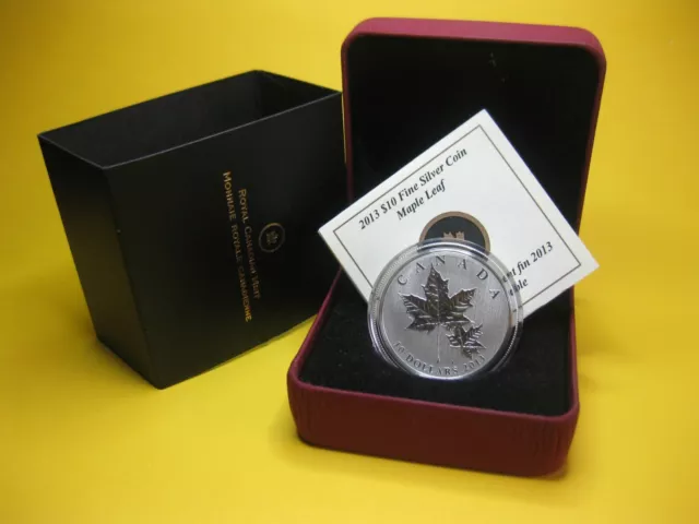 2013 $10 Fine Silver Coin - The Maple Leaf