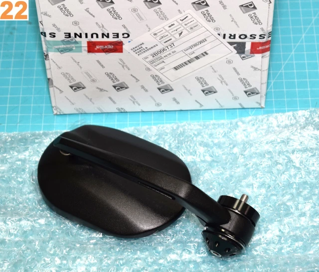 Rétroviseurs Moto Pour Vespa Primavera - Paire De Miroirs Argent 110mm Avec Embout Guidon