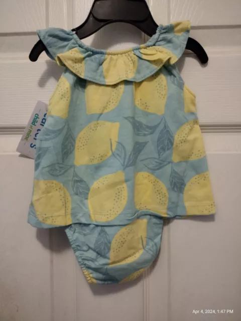 New With Tags Carter's Child of Mine 12 Month Girls 1 Piece Summer Outfit