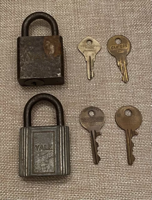 Vintage Yale & Towne Lot of 2 Padlocks with keys